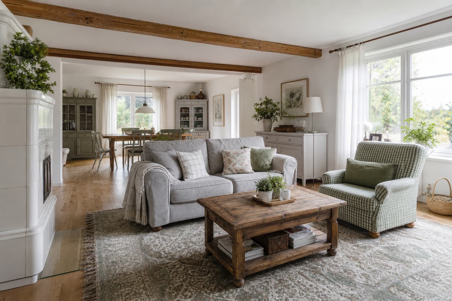 14 Ideen für Wohnzimmer-Einrichtung im Landhausstil mit Holz, Stoffen und viel Gemütlichkeit