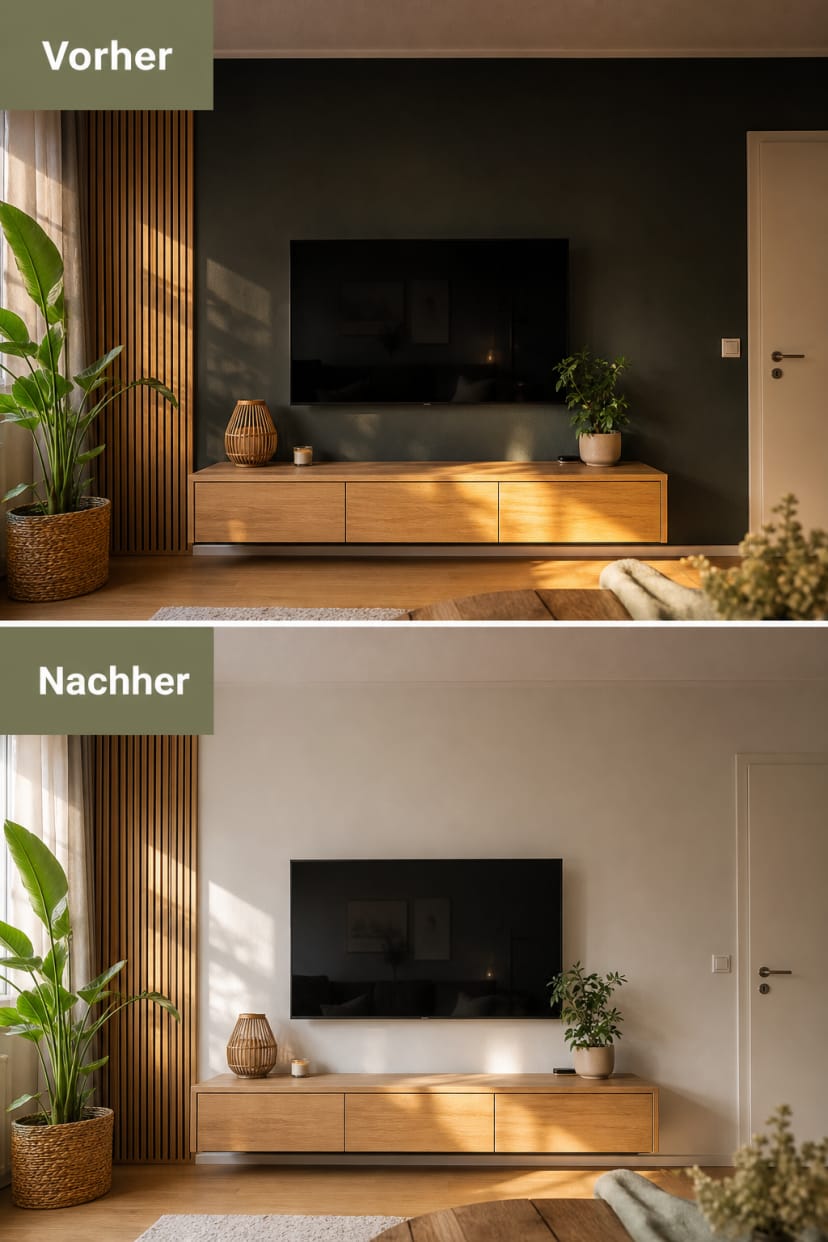 Eine zu dunkle TV-Wand