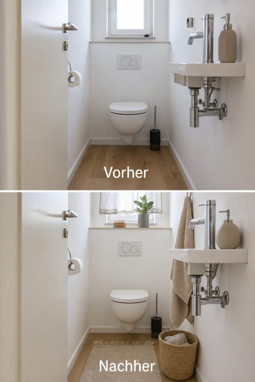 kleines gaeste-wc vorher nachher bild