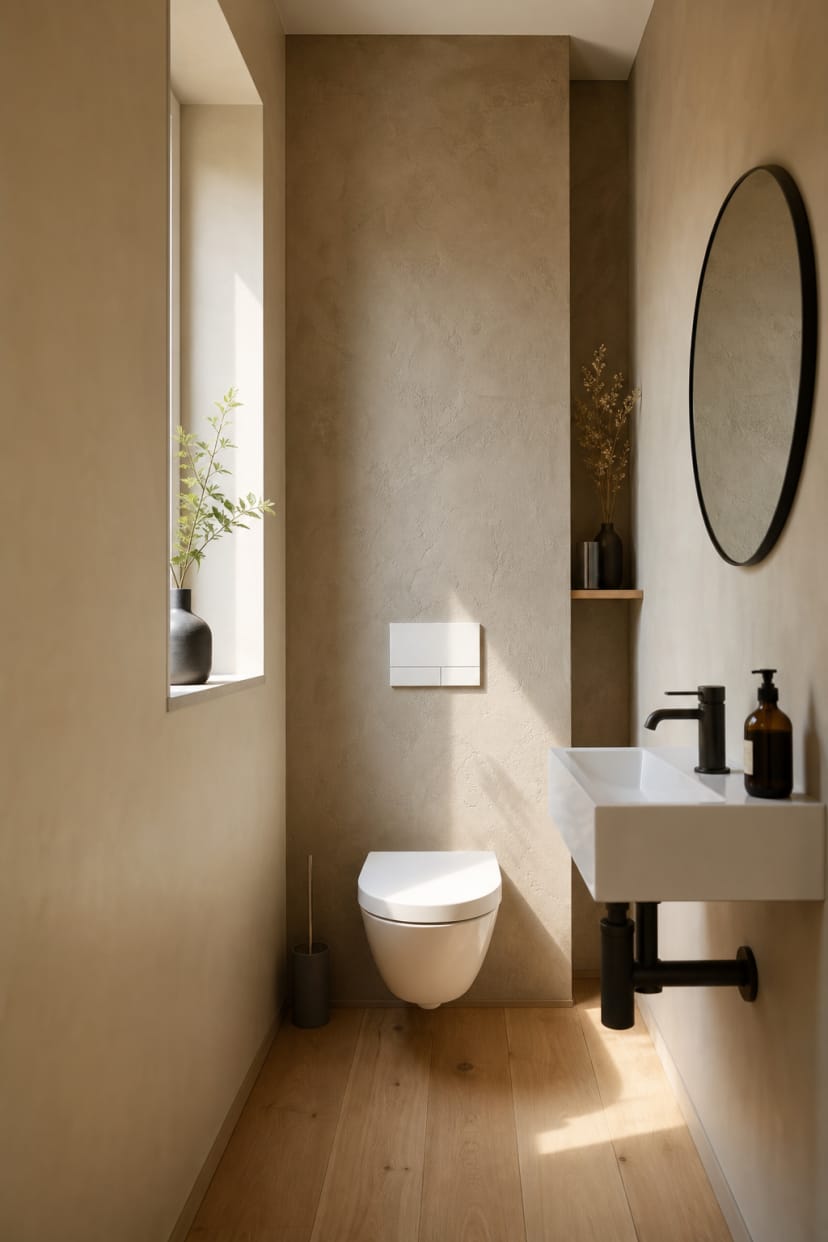 Strukturputz Gäste-WC Raumansicht