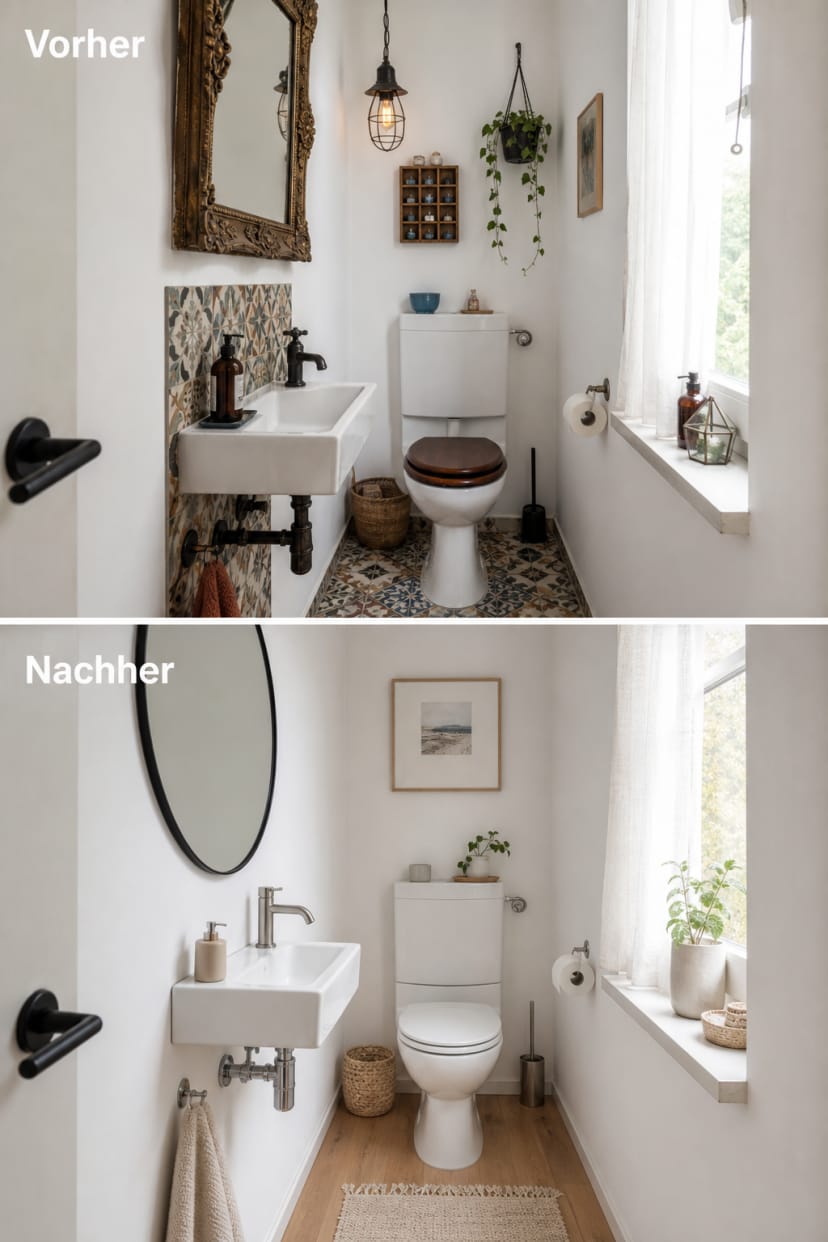 kleines gaeste-wc vorher nachher stil-mix