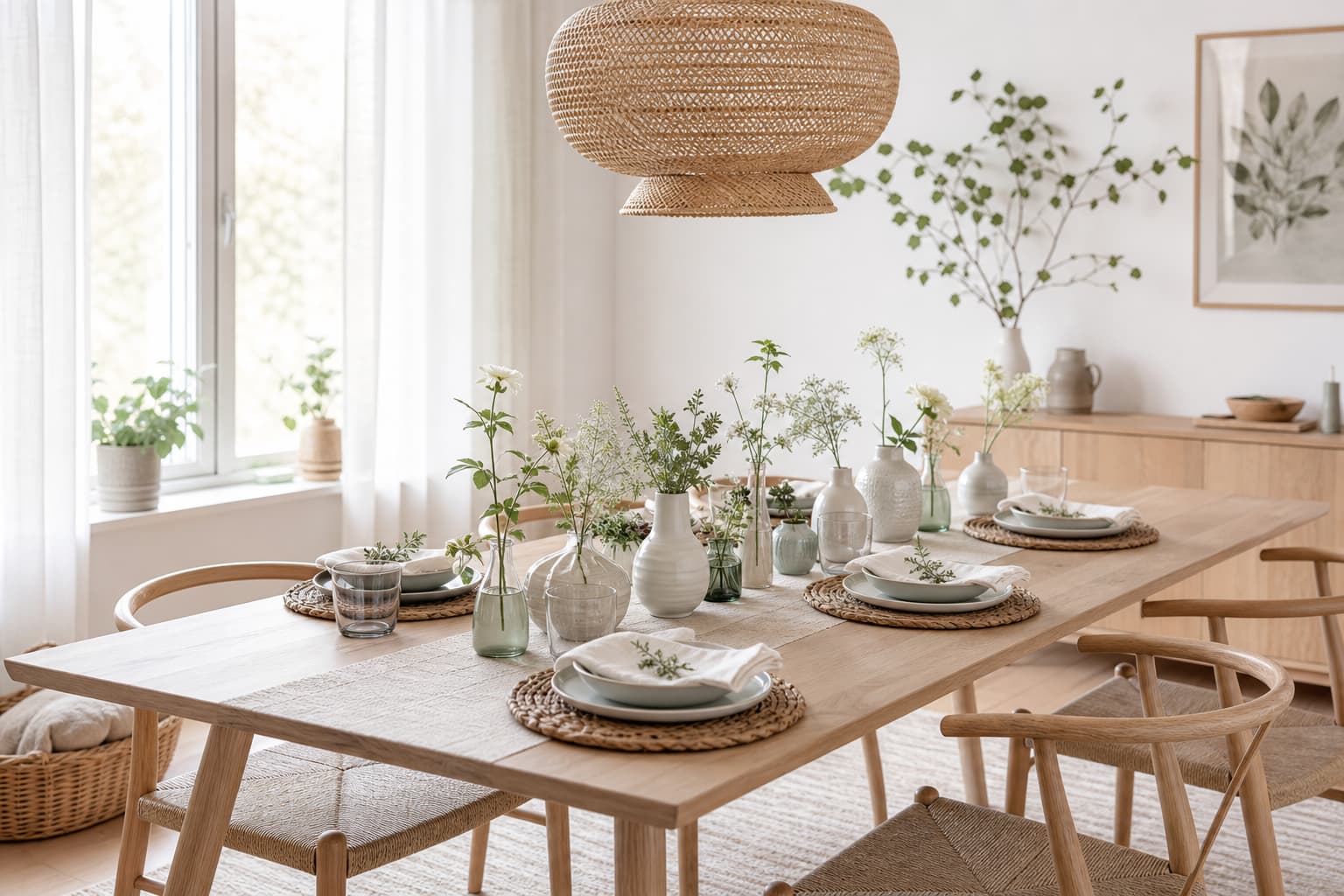 15 Blumen-Deko-Ideen für den Tisch mit kleinen Vasen