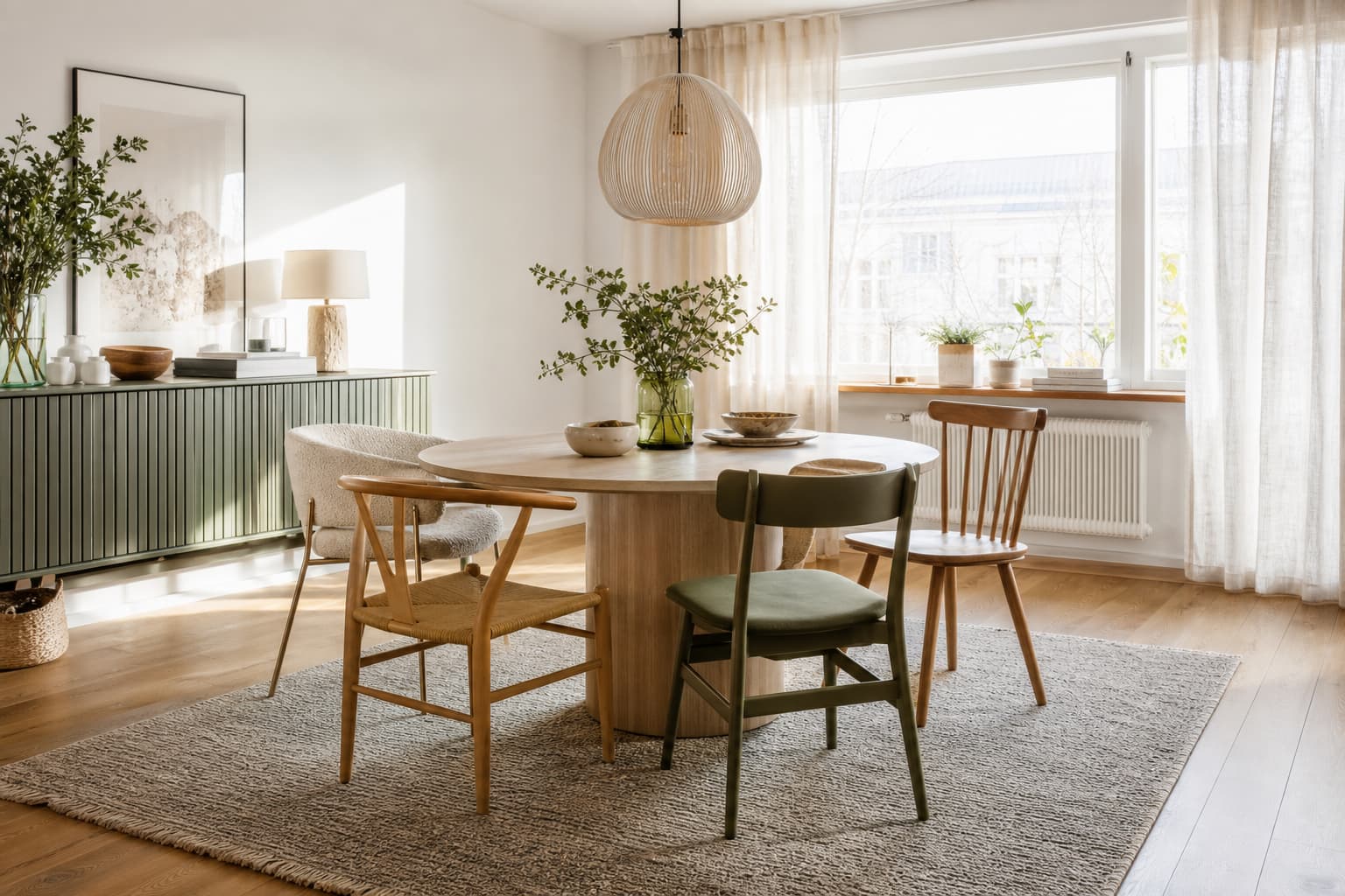 16 Esszimmer-Ideen mit rundem Tisch für modernes Wohnen