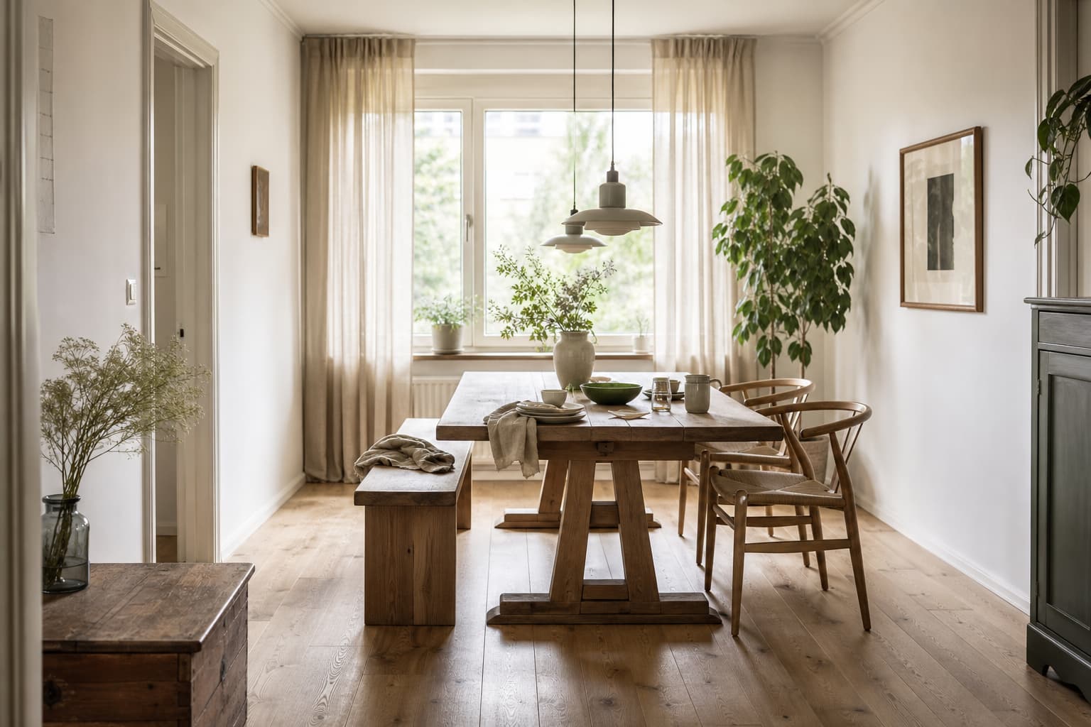 15 Esszimmer-Ideen mit Sitzbank ohne Lehne für einen gemütlichen Look