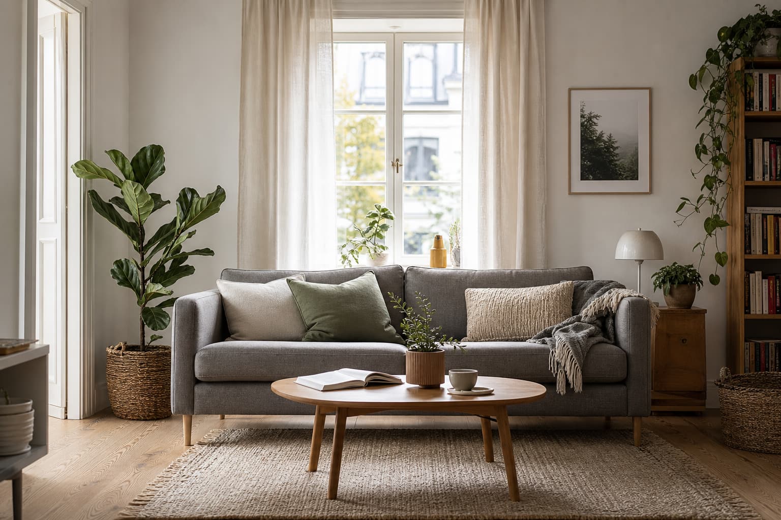 16 gemütliche Wohnzimmer-Ideen mit grauer Couch für mehr Wohlgefühl